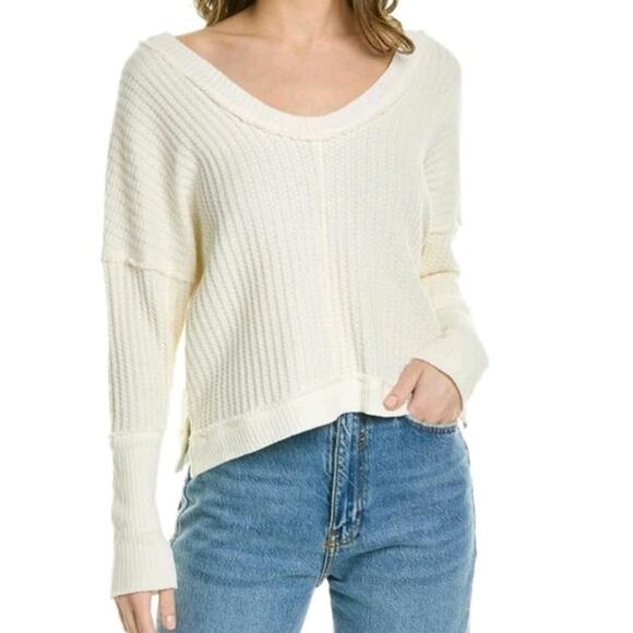 We The Free Tops - We the Free New Magic Relaxed Thermal Knit Top Ivory S Relaxed Dolman Sleeve